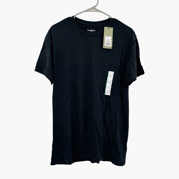 NEW Goodfellow & Co Men's Short Sleeve Pocket T-Shirt - Black - Size S - Picture 1 of 6